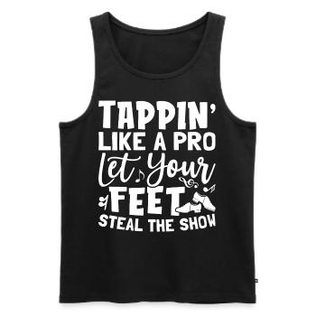 Tap Dance Tap Dancer - Men's Premium Organic Tank Top - black - Front - AI Model Male 178 light (178cm)