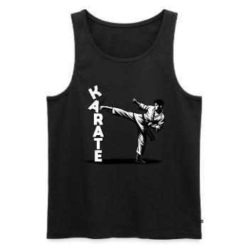 Karate Karate Fighter Martial Arts Shotokan - Men's Premium Organic Tank Top - black - Front - AI Model Male 178 light (178cm)