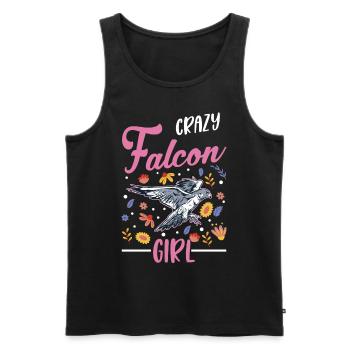 Fille Faucon Folle - Débardeur bio Premium Homme - noir - Devant - Michal (187cm)