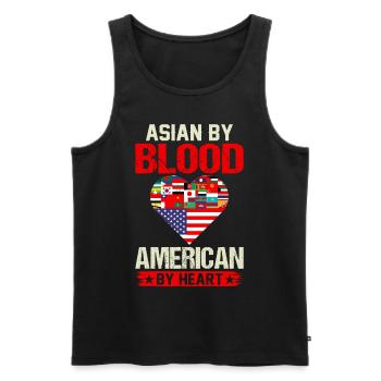 Asiatisch-amerikanische US-Flagge - Männer Premium Bio Tank Top - Schwarz - Vorne - AI Model Male 178 light (178cm)