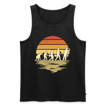 Dart Evolution Darter Dartpfeile - Männer Premium Bio Tank Top - Schwarz - Vorne - AI Model Male 178 light (178cm)