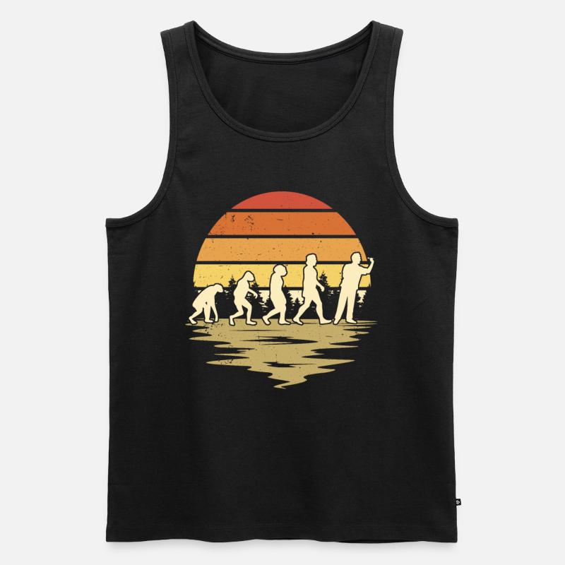 Dart Evolution Darter Dartpfeile - Männer Premium Bio Tank Top - Schwarz