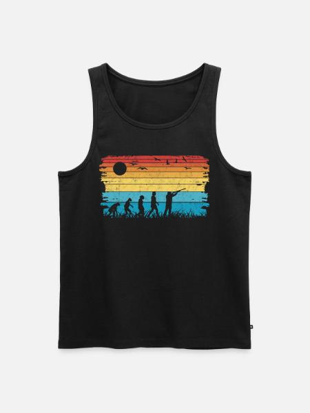 Clay Pigeon Shooting Evolution - Men's Premium Organic Tank Top - black