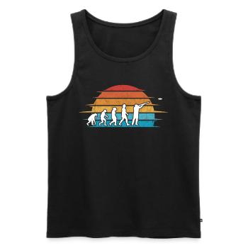 Clay Pigeon Shooting Evolution - Men's Premium Organic Tank Top - black - Front - Michal (187cm)