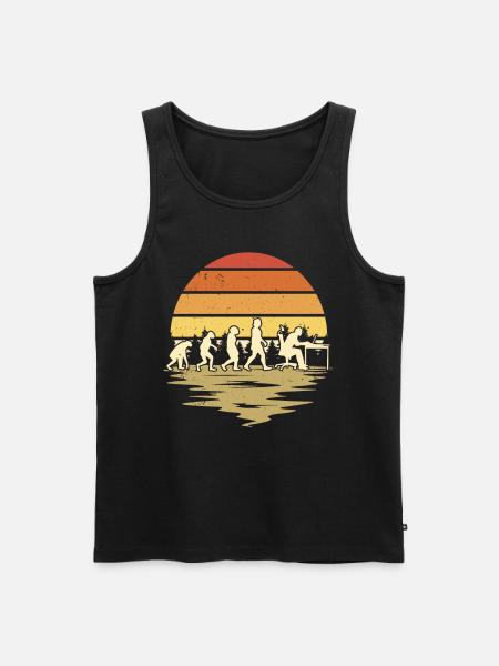 Informatiker Evolution Programmierer Nerd - Männer Premium Bio Tank Top - Schwarz
