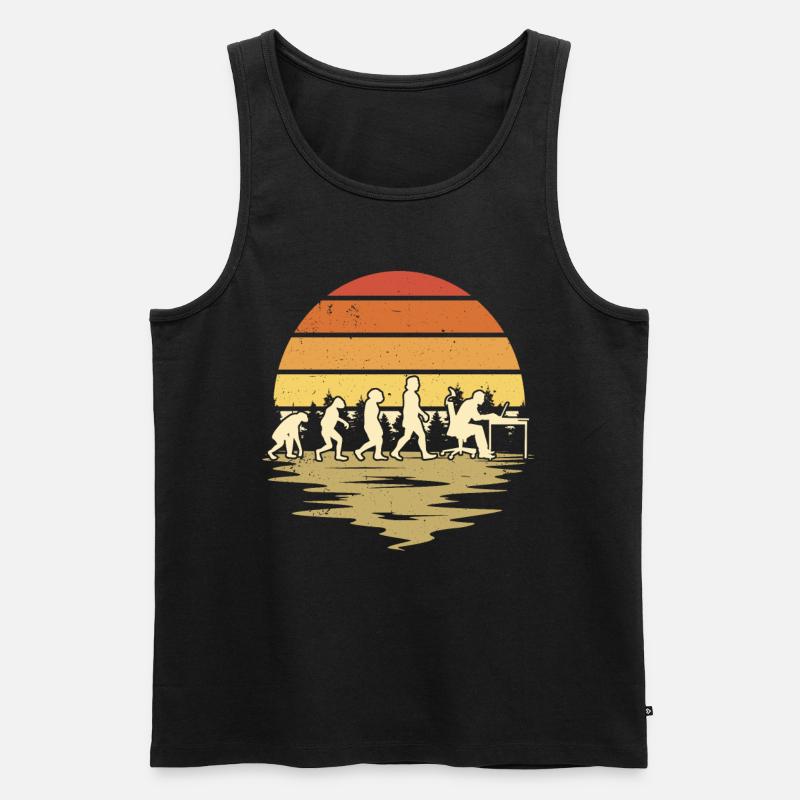 Informatiker Evolution Programmierer Nerd - Männer Premium Bio Tank Top - Schwarz