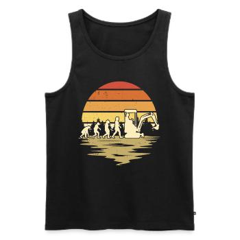 Bagger Evolution Baggerführer Baggerfahrer - Männer Premium Bio Tank Top - Schwarz - Vorne - AI Model Male 178 light (178cm)