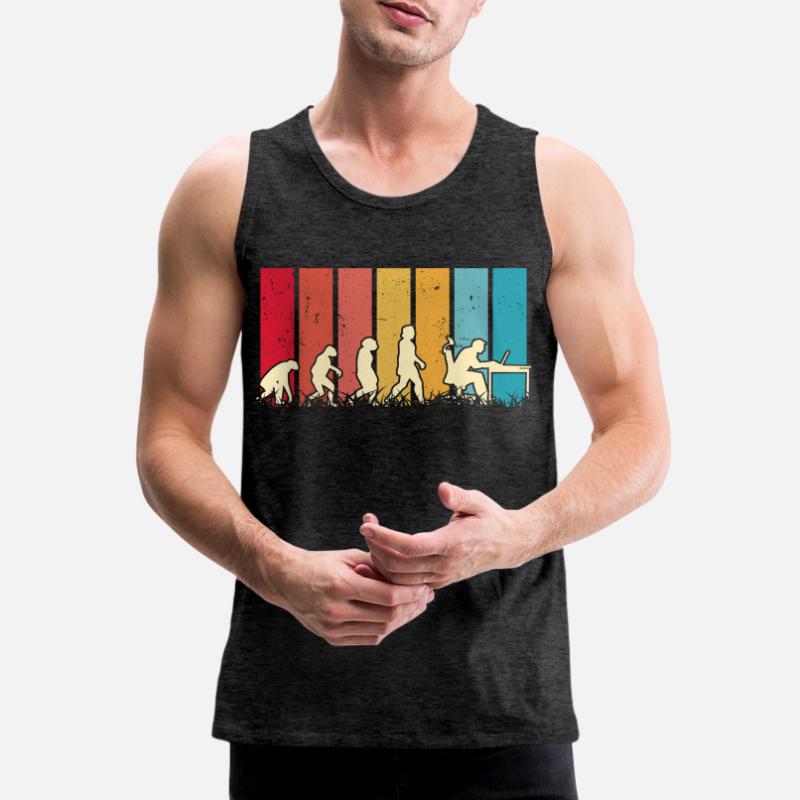 Informatiker Evolution Programmierer Nerd Männer Premium Bio Tank Top