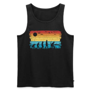 Informatiker Evolution Programmierer Nerd - Männer Premium Bio Tank Top - Schwarz - Vorne - AI Model Male 178 light (178cm)