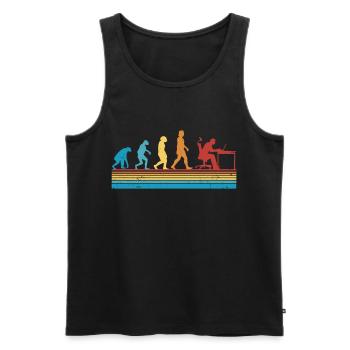 Computer Scientist Evolution Programmer Nerd - Men's Premium Organic Tank Top - black - Front - AI Model Male 178 light (178cm)