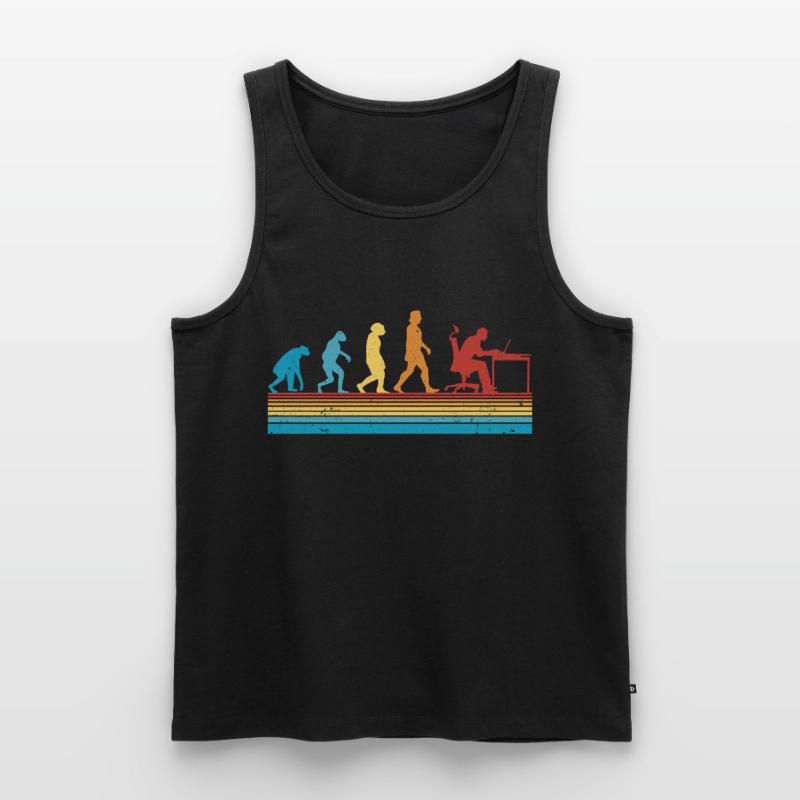 Computer Scientist Evolution Programmer Nerd Men's Premium Organic Tank Top