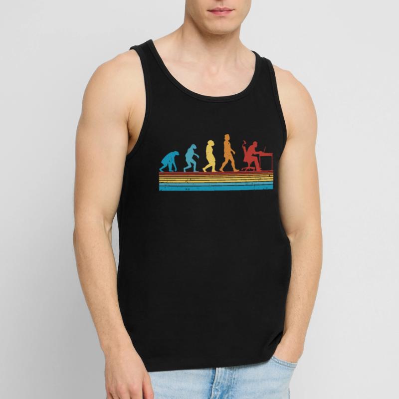 Computer Scientist Evolution Programmer Nerd Men's Premium Organic Tank Top