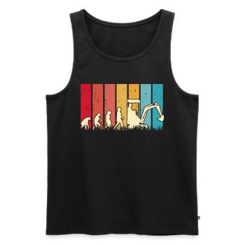 Bagger Evolution Baggerführer Baggerfahrer - Männer Premium Bio Tank Top - Schwarz - Vorne - AI Model Male 178 light (178cm)