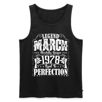 March 1978. March 1978 Birthday Gift. March. - Men's Premium Organic Tank Top - black - Front - Michal (187cm)