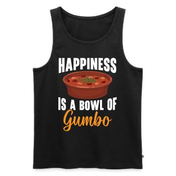 Gumbo Lovers Foodie Louisiane Manger Cuisine Cajun - Débardeur bio Premium Homme - noir - Devant - Michal (187cm)