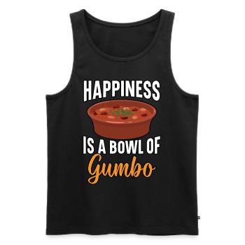 Gumbo Lovers Foodie Louisiane Manger Cuisine Cajun - Débardeur bio Premium Homme - noir - Devant - Michal (187cm)