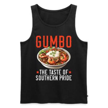 Gumbo Lover Foodie Louisiane Cuisine Cajun Cuisine - Débardeur bio Premium Homme - noir - Devant - Michal (187cm)