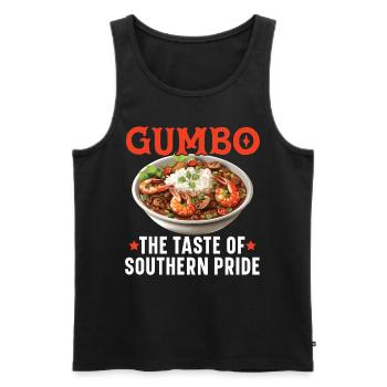 Gumbo Lovers Foodie Louisiane Manger Cuisine Cajun - Débardeur bio Premium Homme - noir - Devant - Michal (187cm)