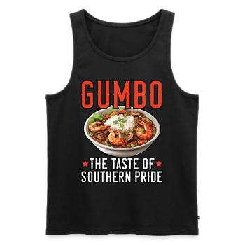 Gumbo Lovers Foodie Louisiane Manger Cuisine Cajun - Débardeur bio Premium Homme - noir - Devant - Michal (187cm)