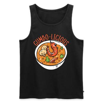 Gumbo-Liebhaber Foodie Louisiana Essen Cajun-Küche - Männer Premium Bio Tank Top - Schwarz - Vorne - AI Model Male 178 light (178cm)