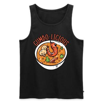 Gumbo-Liebhaber Foodie Louisiana Essen Cajun-Küche - Männer Premium Bio Tank Top - Schwarz - Vorne - AI Model Male 178 light (178cm)