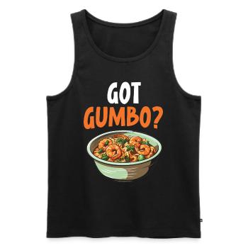 Gumbo-Liebhaber Foodie Louisiana Essen Cajun-Küche - Männer Premium Bio Tank Top - Schwarz - Vorne - AI Model Male 178 light (178cm)