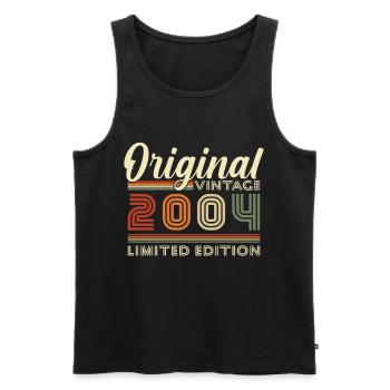 Vintage 2004 Jahrgang Geburtstag Retro Geschenk - Men's Premium Organic Tank Top - black - Front - AI Model Male 178 light (178cm)