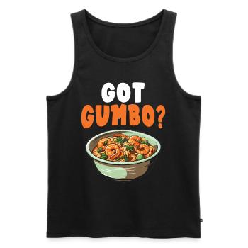 Gumbo Lovers Foodie Louisiane Manger Cuisine Cajun - Débardeur bio Premium Homme - noir - Devant - Michal (187cm)