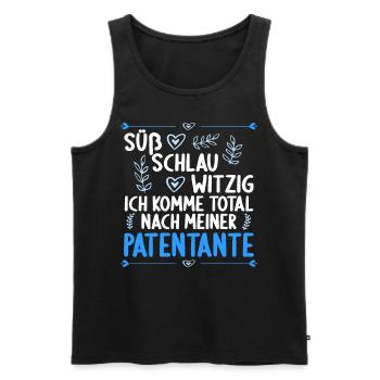 Ich komme total nach meiner Patentante Patenkind - Männer Premium Bio Tank Top - Schwarz - Vorne - Michal (187cm)