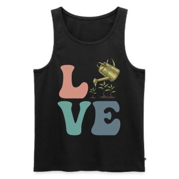 Gardening, Gardener, Plant Lover - Men's Premium Organic Tank Top - black - Front - Michal (187cm)
