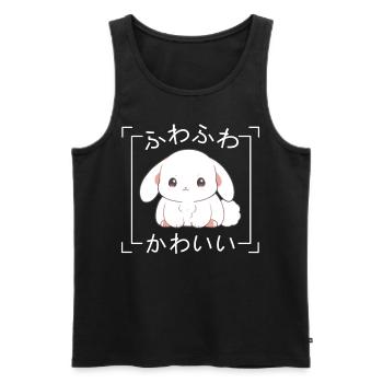 Yume Cute Bunny Chibi Pet Japanese Kanji Kawaii Ae - Männer Premium Bio Tank Top - Schwarz - Vorne - AI Model Male 178 light (178cm)