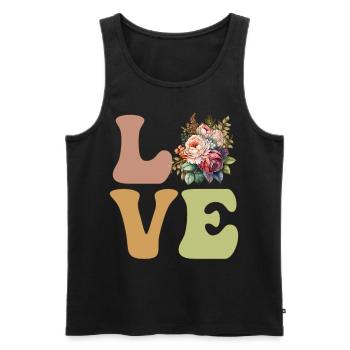 Florist, Flower, Flower Gardener - Men's Premium Organic Tank Top - black - Front - Michal (187cm)