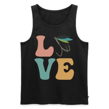 Fliegenfischer - Männer Premium Bio Tank Top - Schwarz - Vorne - Michal (187cm)
