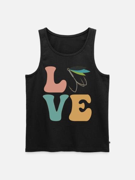 Fly fisherman - Men's Premium Organic Tank Top - black
