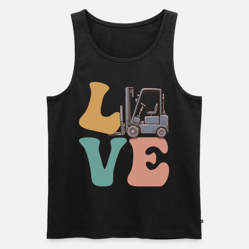 Gabelstaplerfahrer Gabelstaplerfahrer - Männer Premium Bio Tank Top - Schwarz