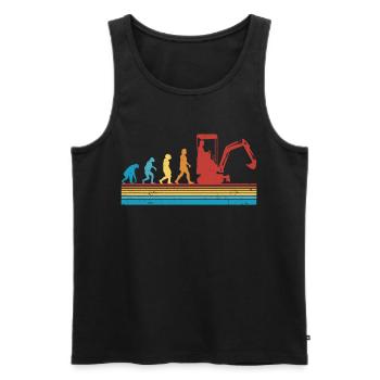 Bagger Evolution Baggerführer Baggerfahrer - Männer Premium Bio Tank Top - Schwarz - Vorne - AI Model Male 178 light (178cm)