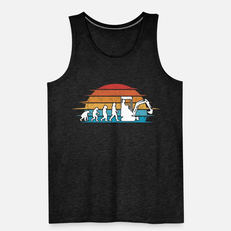 Bagger Evolution Baggerführer Baggerfahrer Männer Premium Bio Tank Top