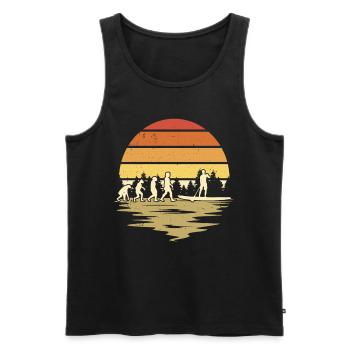 Stand Up Paddle Evolution SUP Board Paddling - Männer Premium Bio Tank Top - Schwarz - Vorne - AI Model Male 178 light (178cm)