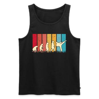 Karate Evolution Selbstverteidigung Kampfsport - Männer Premium Bio Tank Top - Schwarz - Vorne - AI Model Male 178 light (178cm)