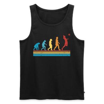 Volleyball Evolution Volleyball Player - Men's Premium Organic Tank Top - black - Front - AI Model Male 178 light (178cm)