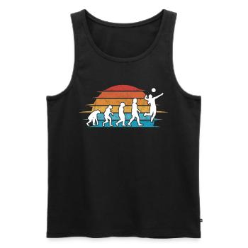 Volleyball Evolution Volleyball Player - Men's Premium Organic Tank Top - black - Front - AI Model Male 178 light (178cm)