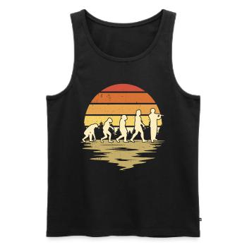 Flute Evolution Flute Flutist - Men's Premium Organic Tank Top - black - Front - AI Model Male 178 light (178cm)