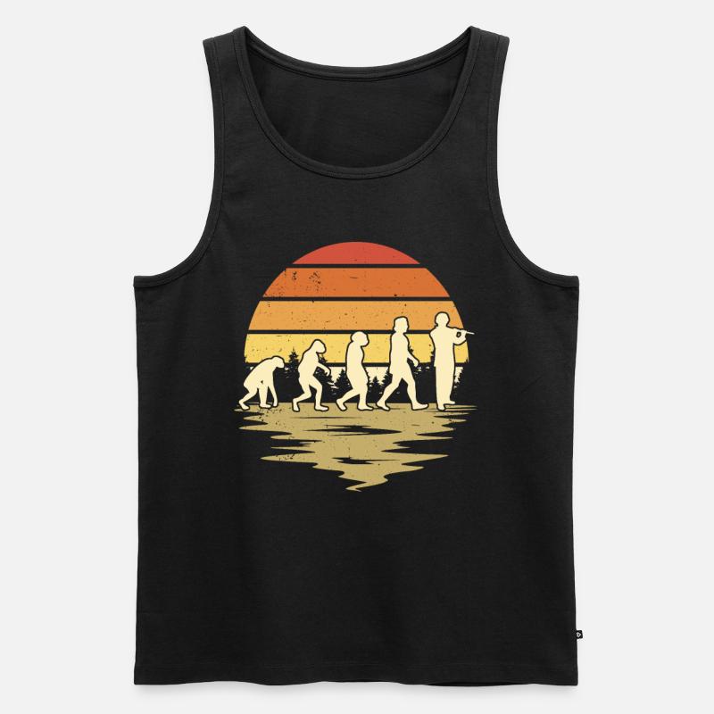 Querflöte Evolution Flöte Flötist - Männer Premium Bio Tank Top - Schwarz