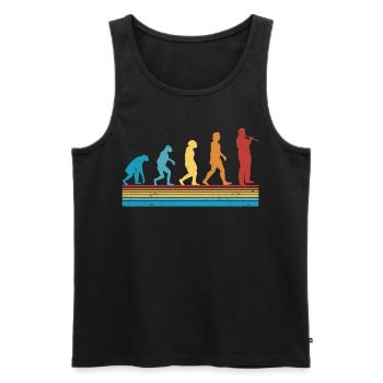 Flute Evolution Flute Flautist - Men's Premium Organic Tank Top - black - Front - AI Model Male 178 light (178cm)