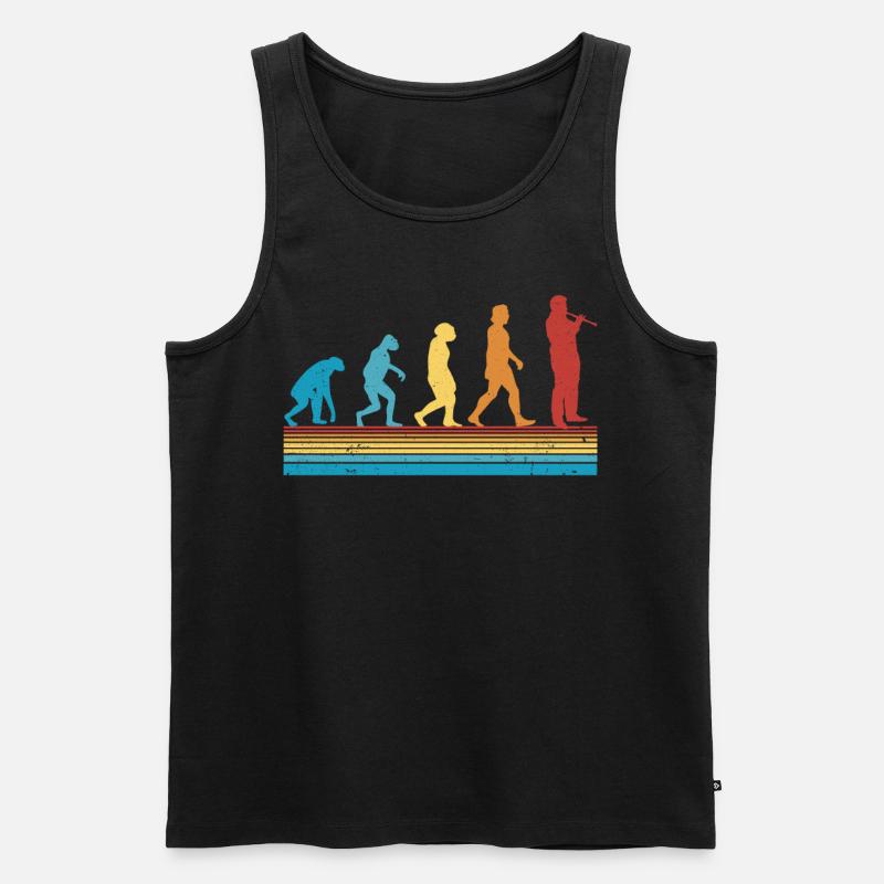 Flute Evolution Flute Flautist - Men's Premium Organic Tank Top - black
