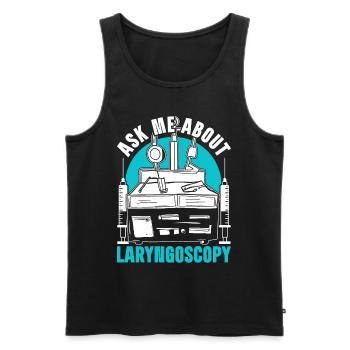 Anesthesiology Ask Me About Laryngoscopy - Men's Premium Organic Tank Top - black - Front - Michal (187cm)