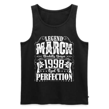 March 1998. March 1998 Birthday Gift. March. - Men's Premium Organic Tank Top - black - Front - Michal (187cm)