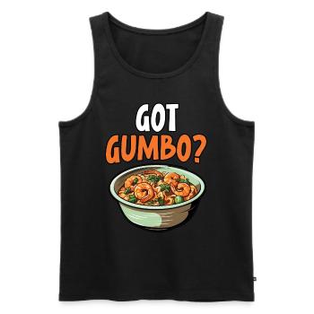 Gumbo Lovers Foodie Louisiane Manger Cuisine Cajun - Débardeur bio Premium Homme - noir - Devant - Michal (187cm)