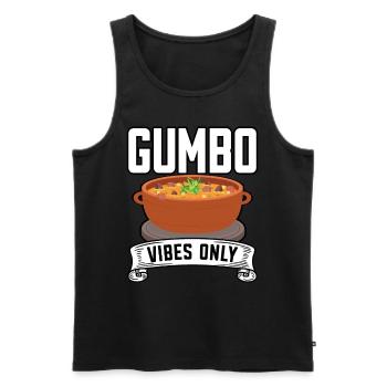 Gumbo Lovers Foodie Louisiane Manger Cuisine Cajun - Débardeur bio Premium Homme - noir - Devant - Michal (187cm)