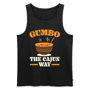 Gumbo Lovers Foodie Louisiane Manger Cuisine Cajun - Débardeur bio Premium Homme - noir - Devant - Michal (187cm)